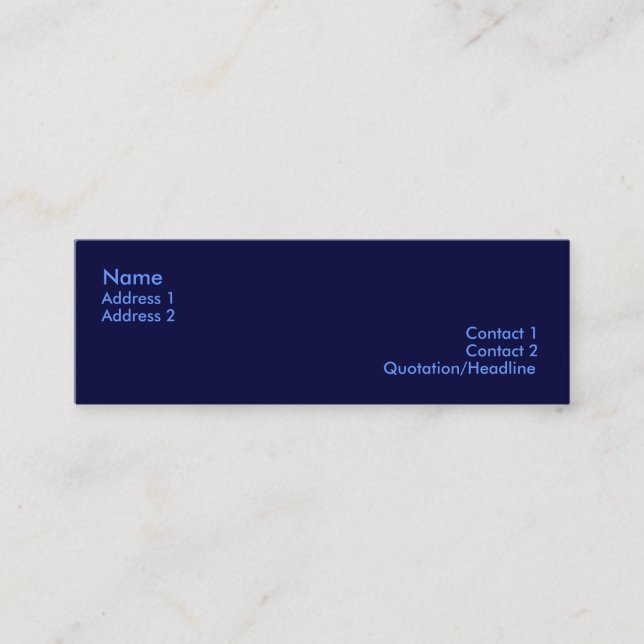 Tarjeta de visita azul marino (Anverso)