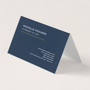 Tarjeta De Visita Azul Marino Elegante Sencillo Profesional Moderno