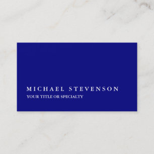 Tarjeta De Visita Azul marino moderno único