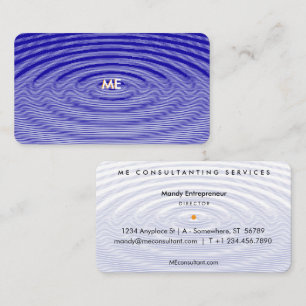 Tarjeta De Visita Azul marino sobre efecto de onda de ondulación min