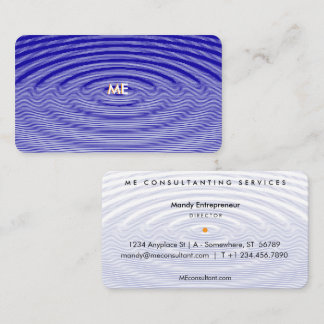 Tarjeta De Visita Azul marino sobre efecto de onda de ondulación min