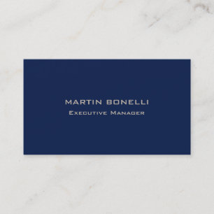 Tarjeta De Visita Azul Marino y Azul Bebé Plano Minimalista Moderno