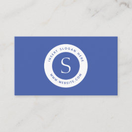 Tarjeta De Visita Azul medio moderno corporativo del logotipo
