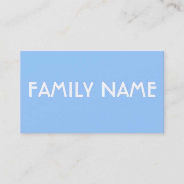 Tarjeta De Visita Azul minimalista (Anverso)