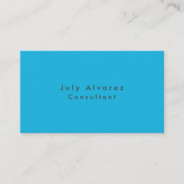 Tarjeta De Visita Azul Minimalista elegante