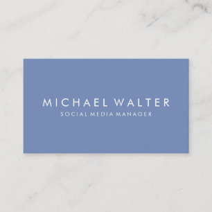 Tarjeta De Visita Azul Minimalista profesional