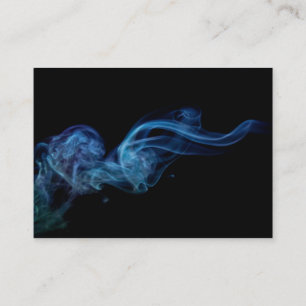 Tarjeta de visita azul moderna del humo