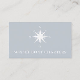 Tarjeta De Visita Azul naumático de la brújula