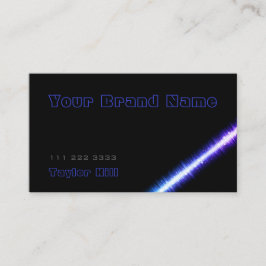 Tarjeta De Visita Azul negro oscuro simple con gráfico claro moderno