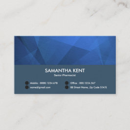Tarjeta De Visita Azul oceánico Exquisito Poligon Cristales Farmacéu