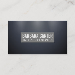 Tarjeta De Visita Azul oscuro brillante gris sutil