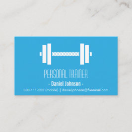 Tarjeta De Visita Azul personal del instructor de la aptitud moderna