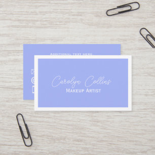 Tarjeta De Visita Azul perwinkle Minimalista