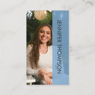 Tarjeta de visita azul profesional fotográfica mod