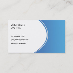 Tarjeta De Visita Azul profesional y blanco modernos