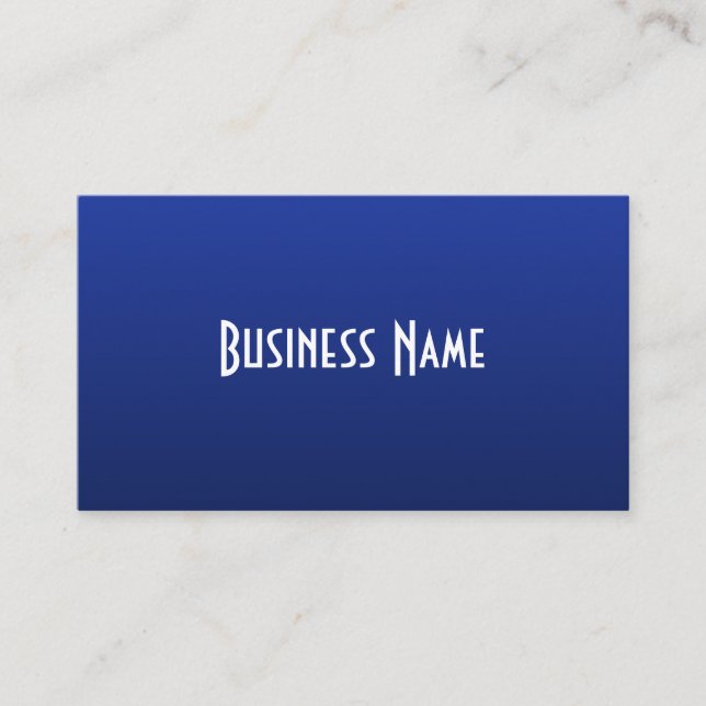 Tarjeta de visita azul profunda profesional (Anverso)