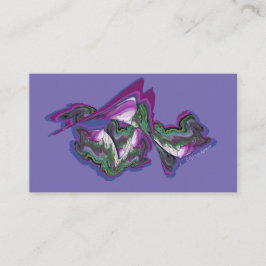 Tarjeta De Visita Azul púrpura Perinkle y Verde