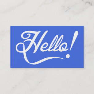 Tarjeta De Visita Azul real hola