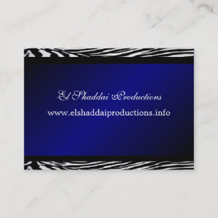 Tarjeta de visita azul retra de la cebra