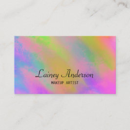 Tarjeta De Visita Azul rosa de neón único a la moda