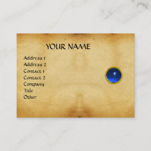 Tarjeta De Visita AZUL SAPPHIRE MON, pergamino GRAY AGATA,