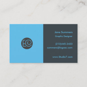Tarjeta De Visita Azul - Serie simple