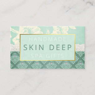 Tarjeta De Visita Azul Shabby Chic Spa Baño Jabón Buzón corporal
