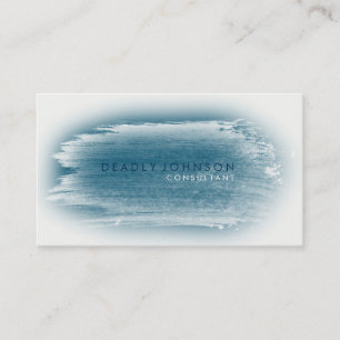 Tarjeta De Visita Azul simple elegante de la salpicadura de la