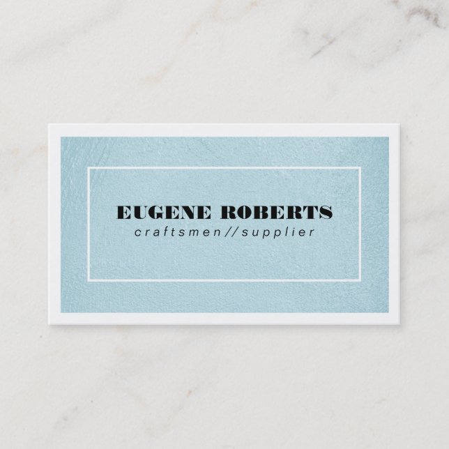 Tarjeta De Visita Azul textura / borde 2 (Anverso)