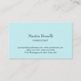 Tarjeta De Visita Azul verde simple clásico único