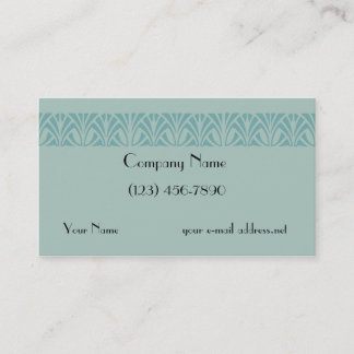 Tarjeta De Visita Azul vintage Art Deco Border