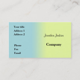 Tarjeta De Visita Azul y amarillo