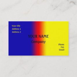 Tarjeta De Visita Azul y amarillo