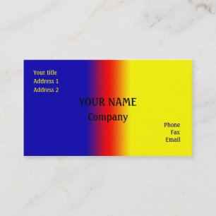 Tarjeta De Visita Azul y amarillo