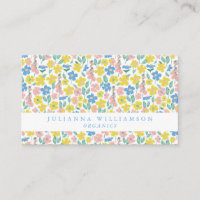 Azul y amarillo marrón floral moderna