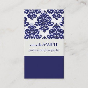 Tarjeta De Visita Azul y blanco