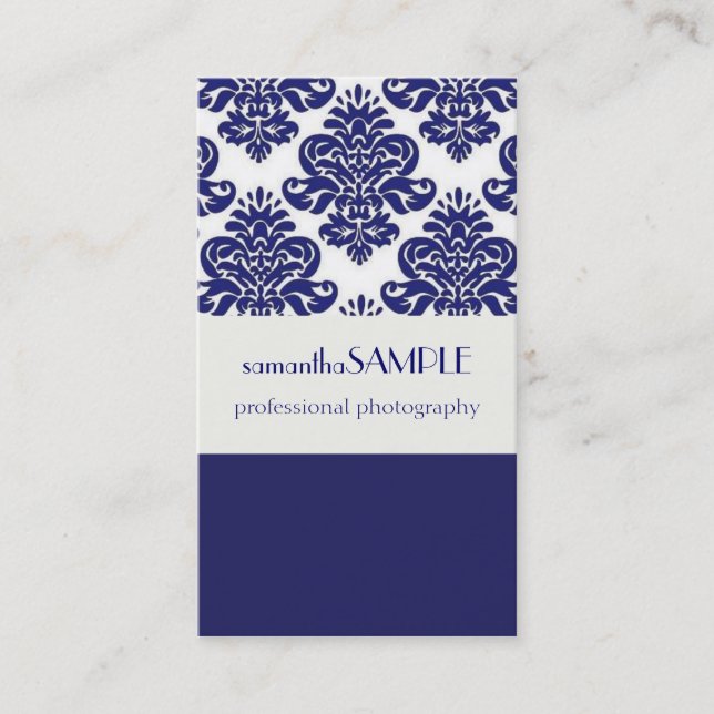 Tarjeta De Visita Azul y blanco (Anverso)