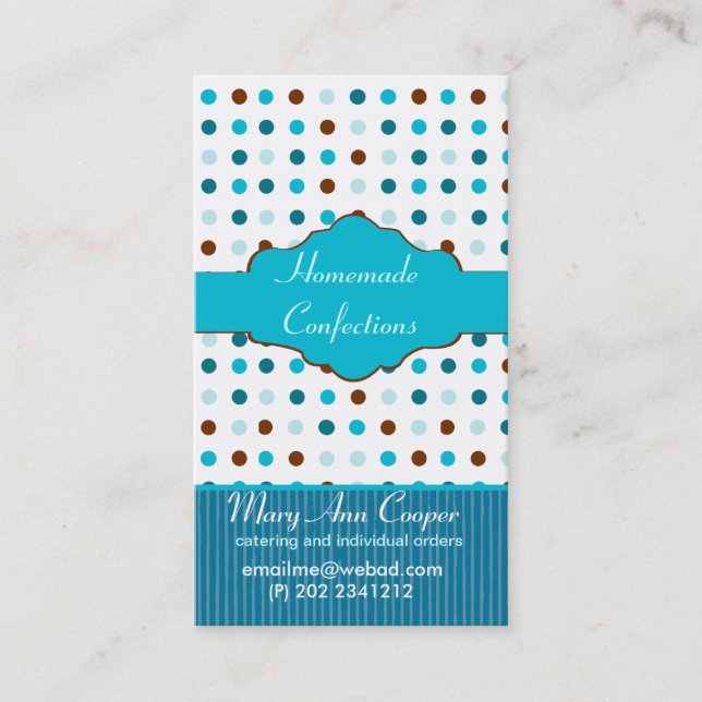 Tarjeta De Visita Azules cielos del Sweety (Anverso)