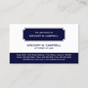 Tarjeta De Visita Azules marinos modernos profesionales