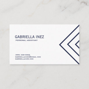 Tarjeta De Visita Azules marinos y blanco del ayudante personal de