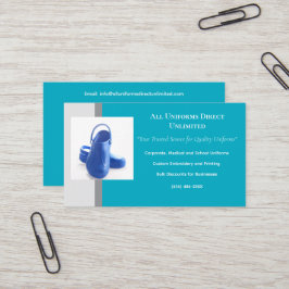 Tarjeta De Visita Azure Gray Blue Medical Clogs Uniforme