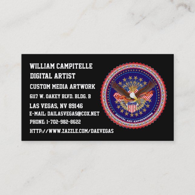 Tarjeta De Visita B-card-mine-2, William Campitelle (Anverso)