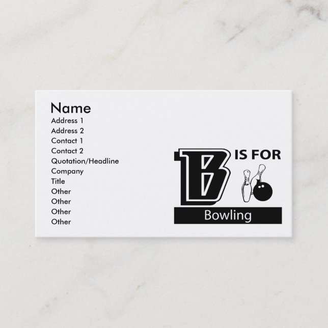 Tarjeta De Visita B está para rodar (Anverso)