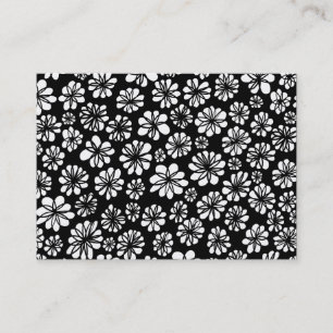 Tarjeta De Visita B&W Floral