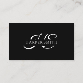Tarjeta de visita B&W minimalista Elegante Profesi