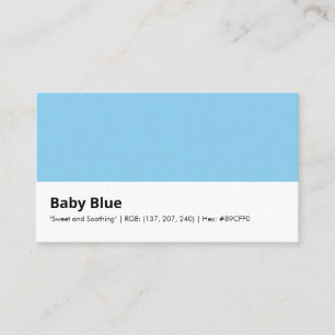 Tarjeta De Visita Baby Blue   "Dulce y Soothing"