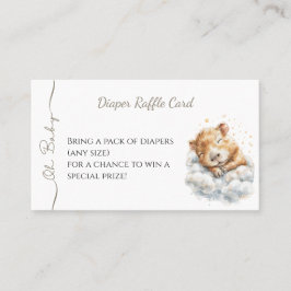 Tarjeta De Visita Baby Boy Shower • Diaper Raffle Card • Capybara