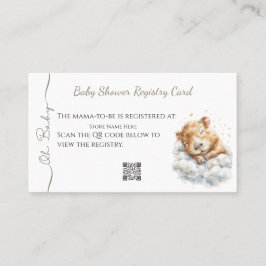 Tarjeta De Visita Baby Boy Shower • Registry Card • Capybara