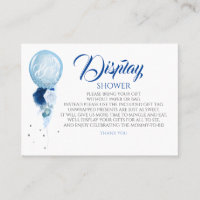 Baby Shower con pantalla floral azul