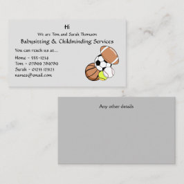 Tarjeta De Visita Babysitter, Chilminder Contact Business Card